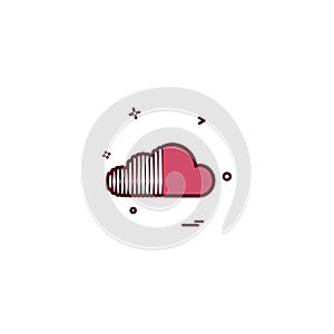 Soundcloud icon design vector