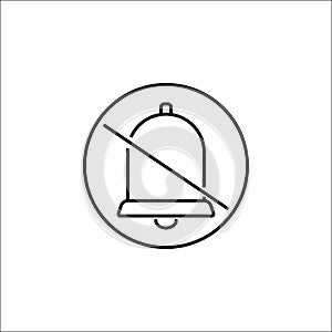 Soundless and mute line icon, mobile sign