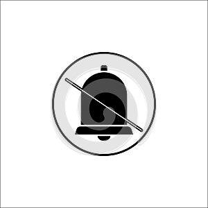 Soundless and mute solid icon, mobile sign