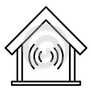 Soundproof home icon, outline style