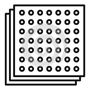 Soundproof panel icon, outline style