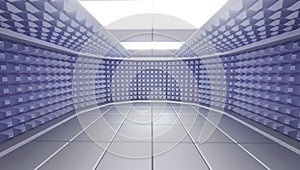 Soundproof room interior , 3d render