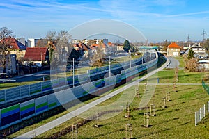 Soundproof screens of the railway