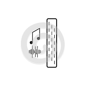Soundproofing material icon. On off button.Vector illustration. EPS 10.