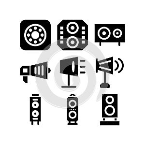Soundsystem  icon or logo isolated sign symbol vector illustration