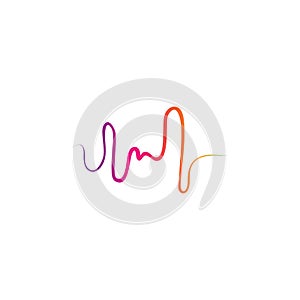 soundwave illustration logo icon vector template