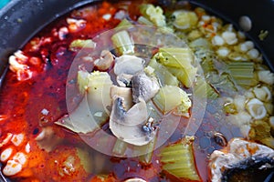 Soup with astaxanthin
