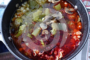Soup with astaxanthin