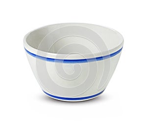 Soup bowl of ceramic on a white background