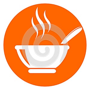 Soup bowl icon circle icon