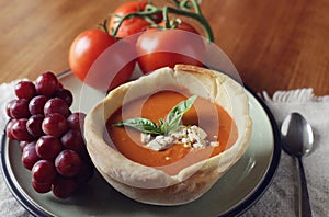 Soup and bread bowl