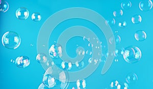 Soup bubble isolated on cyan background