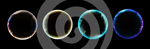 Soup bubble isolated on cyan background