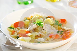 Soup with chicken and vegetable