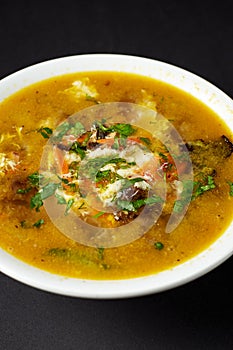 Soup With Flower Of Eggs. Asian food. Asian cuisine.