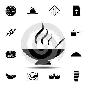 soup, hot, plate, spoon icon. Simple glyph vector element of Food icons set for UI and UX, website or mobile application