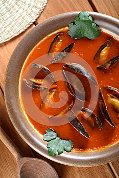 Soup made from shellfish