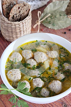 Soup with meat balls