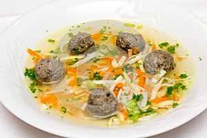 Soup with meatballs