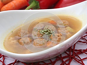 Soup with meatballs