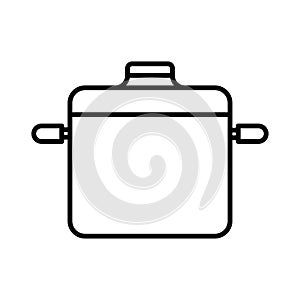 Soup pot icon. Kitchenwareicon. Line vector kitchen utensil and tool illustration