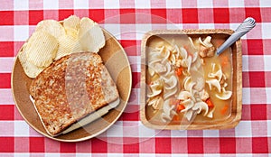 Soup and sandwich