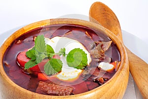 Soup with sour cream
