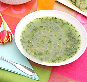 Soup of spinach