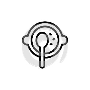 Soup spoon icon. Simple line, outline vector elements of vegetarian food icons for ui and ux, website or mobile application