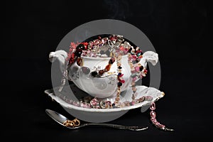 Soup Tureen with Jewelry photo