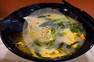Soupy noodles photo