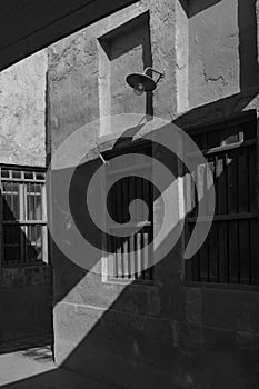 Souq Wakra - Black and white architecture photo