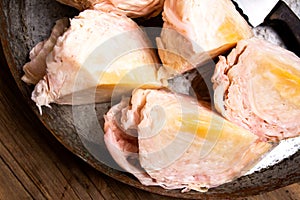 Sour cabbage on a plate