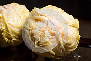 Sour cabbage on a table
