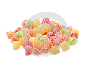 Sour colorful fruit jelly bonbons