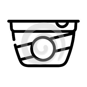 sour cream package line icon vector illustration