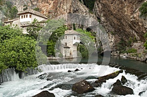 Source of Buna river near the monastery of Blagaj