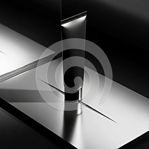 Source casts a distinct shadow line, adding depth and dimension to