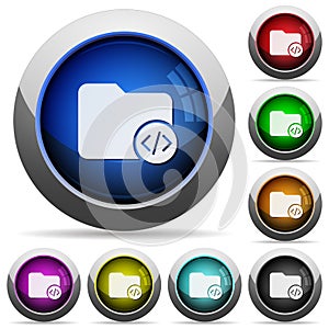 Source code directory round glossy buttons