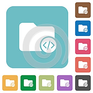 Source code directory rounded square flat icons