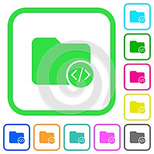 Source code directory vivid colored flat icons