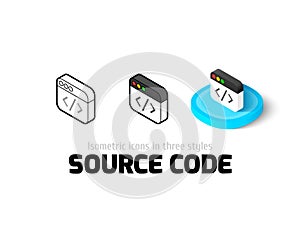 Source code icon in different style