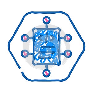 source code management icon doodle illustration