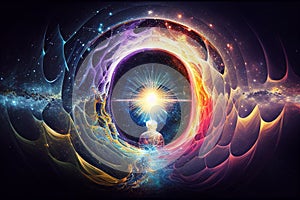 The Source of Consciousness, energy of the universe, life force, prana, the mind of God and spirituality photo