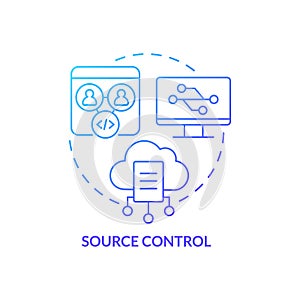 Source control blue gradient concept icon