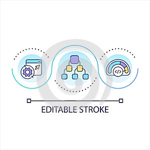 Source control system loop concept icon