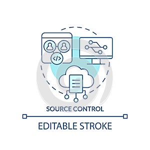 Source control turquoise concept icon