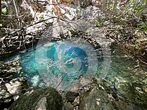 The source of the Dabarnica stream, the right tributary of the Zrmanja river (Velebit Nature Park, Croatia) photo