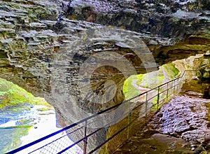 Source du Lison in the beautiful mountains of Jura in Bourgogne-Franche-ComtÃ© photo