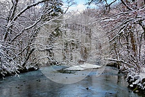 Source du Lison in winter
